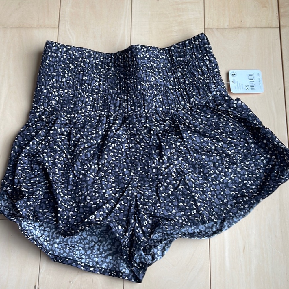 Free People Movement, athletic shorts, size XS, new with tags, black & white